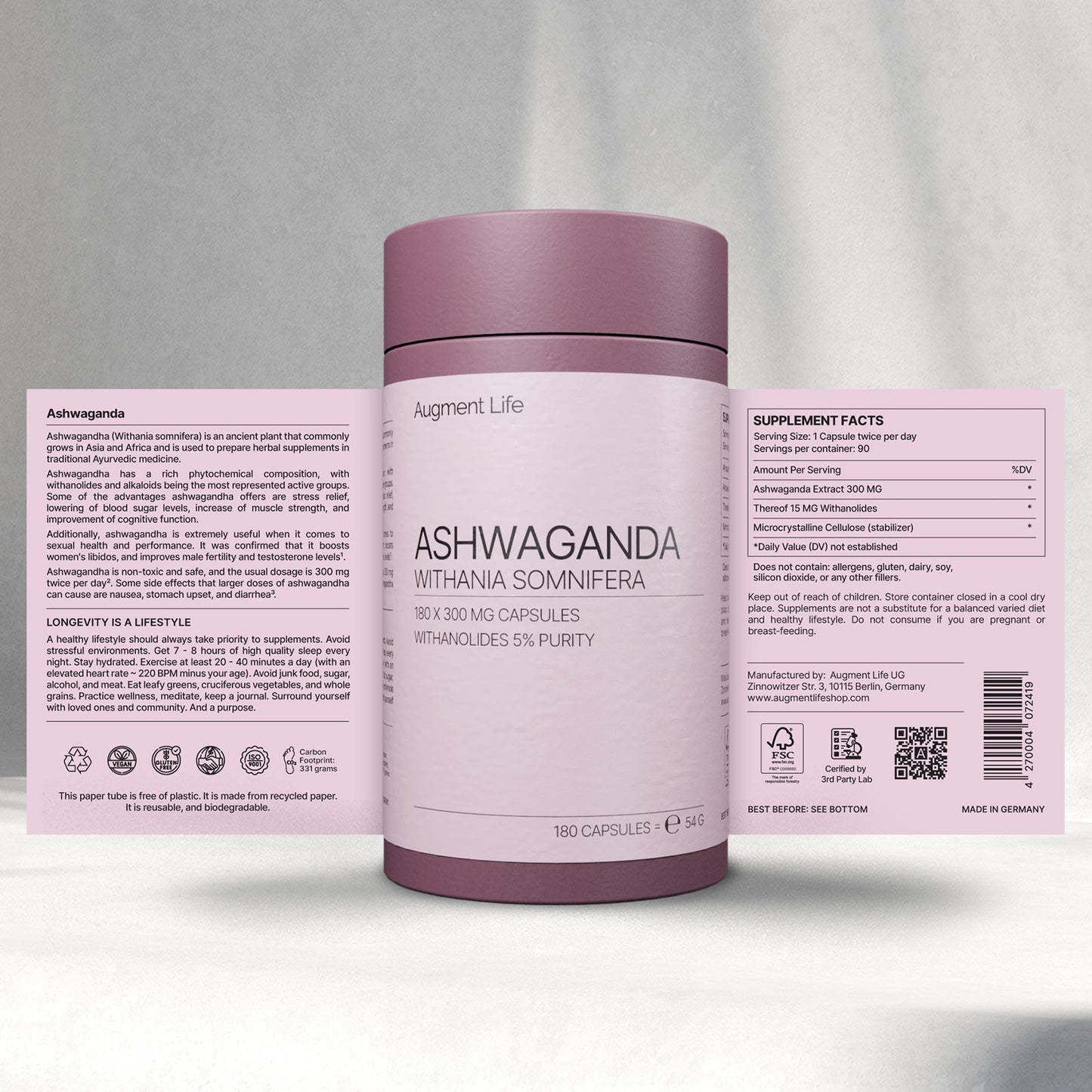 Ashwagandha (Withania somnifera) - 200 mg - 5% Withanolider