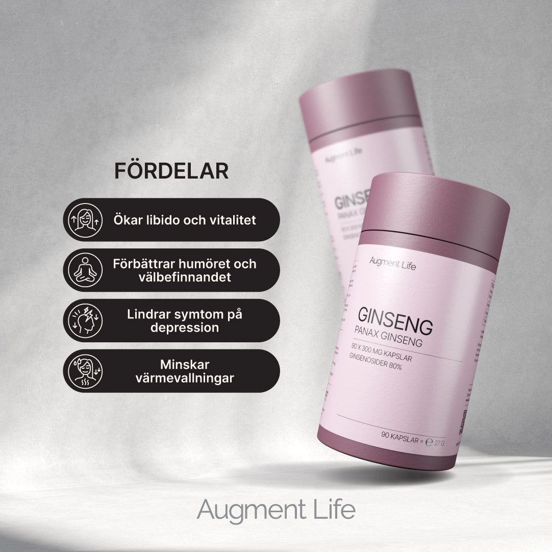 Ginseng - 300 mg x 90 kapslar - Panax Ginseng - 80% Ginsenosider