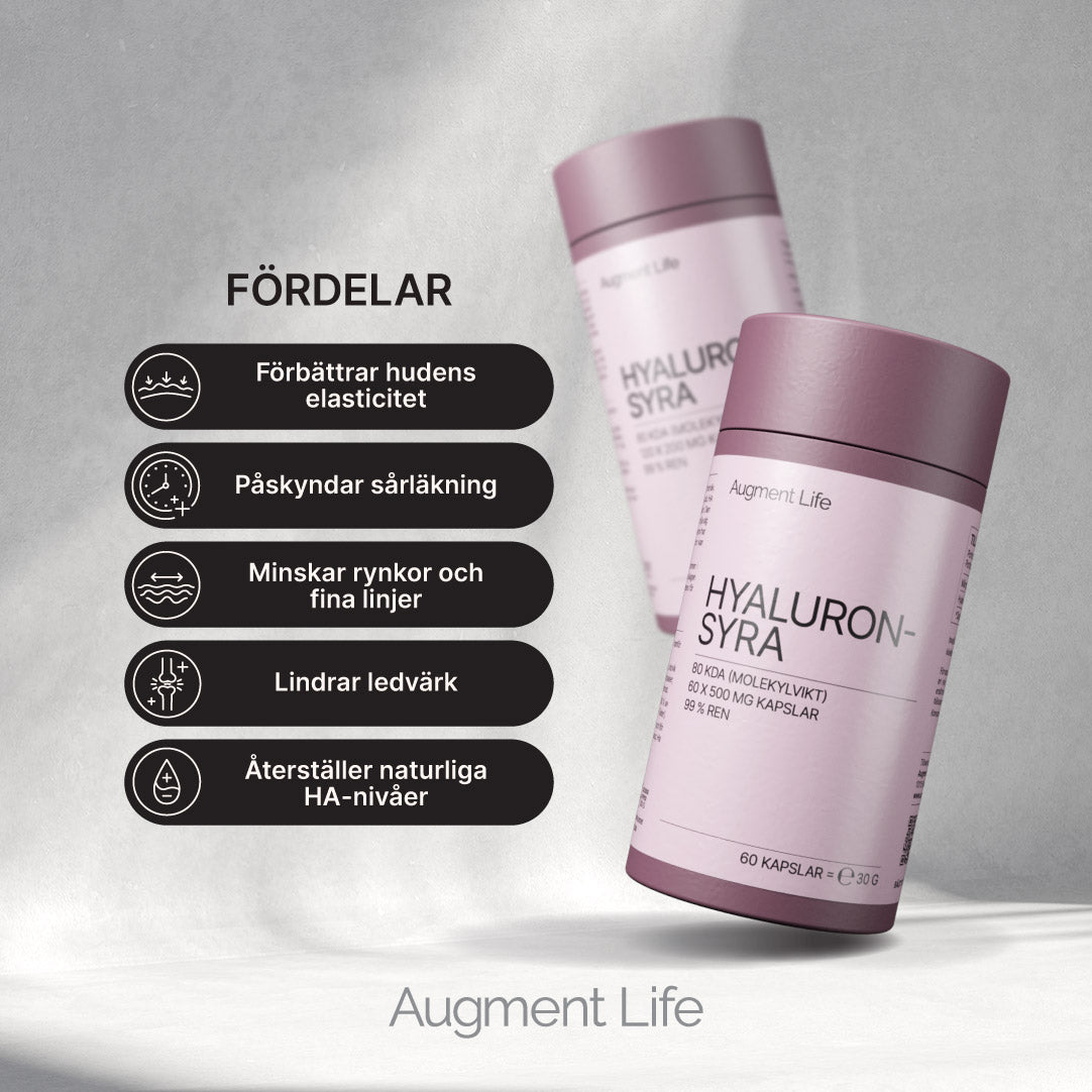 Hyaluronsyra - 80 kDa optimal biotillgänglighet