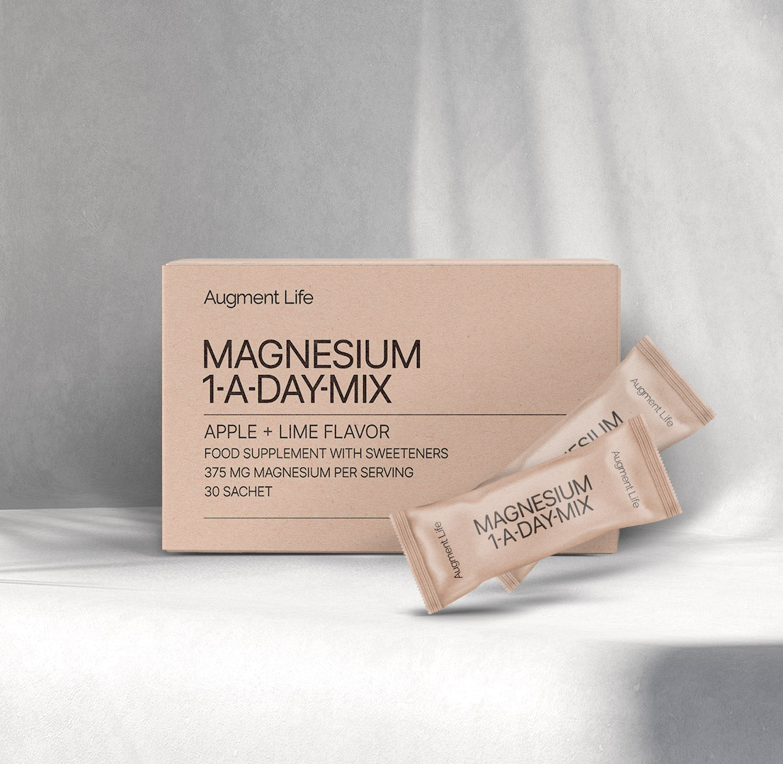 Magnesium 1-A-Day Mix – æske med 30 breve, æble-lime smag
