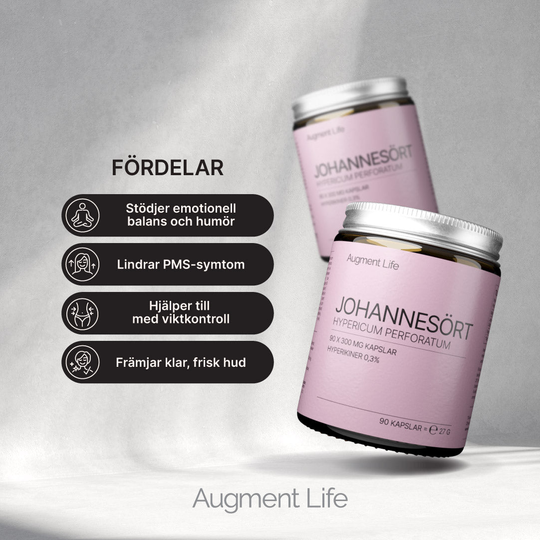 Johannesört - 300 mg x 90 kapslar - 0,3% hypericiner
