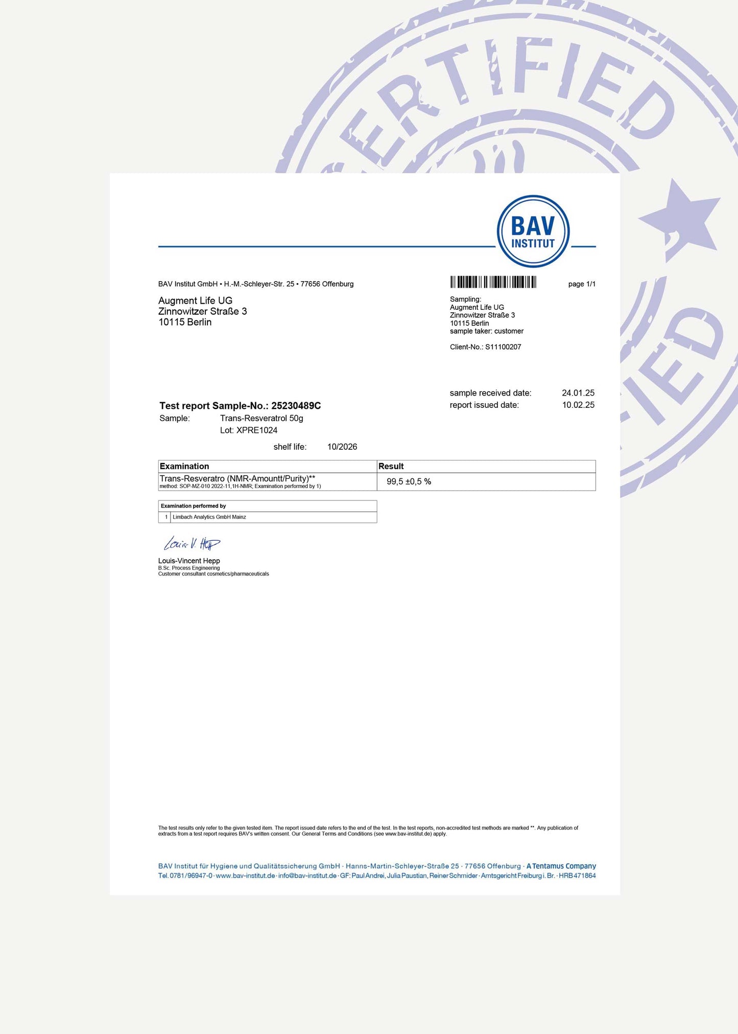 Trans-Resveratrol - Kapslar - >99,5% Ren