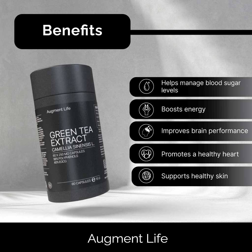 Grönt te-extrakt - 250 mg kapslar - 40% EGCG - Camellia Sinensis L.